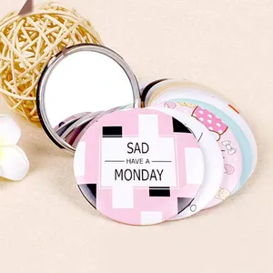 Customized Logo Compact Tin Mirror Pocket Hand Mirror for Parties Customized Party Favors