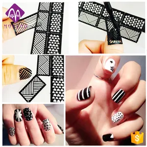 Pochoirs réutilisables pour nail art, 24 motifs, design des doigts, 1 pièce, meilleure vente