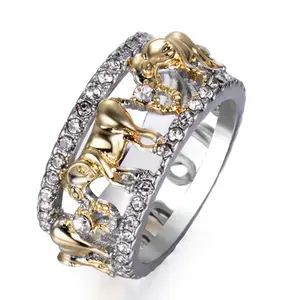 Huilin Customized Animals Diamond Elephant Rings Bangkok Thailand