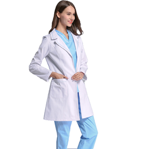 Polvere Medico Labcoat Resistente Agli Acidi Bianco Blu <span class=keywords><strong>Camice</strong></span> da laboratorio - Product Image 3