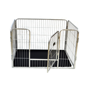 Nicro — parc à 4 panneaux pour animal de compagnie, stylo, clôture de jeu pour chiot, avec plateau en plastique - Product Image 3