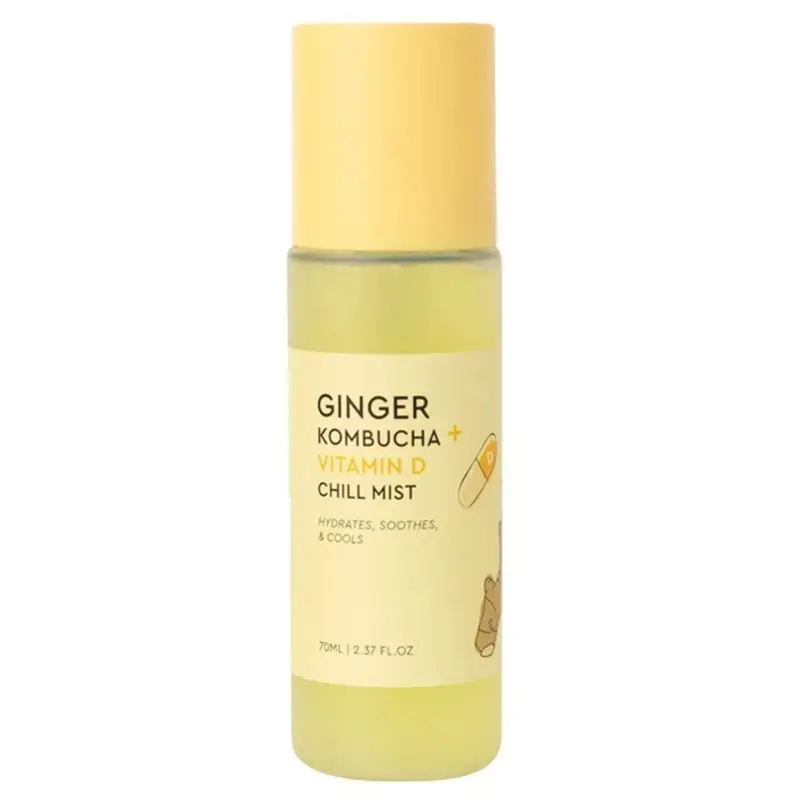 Ginger Kombucha — Spray pour le visage, étiquette privée, brume fraîche, vitamine D, OEM, 80g