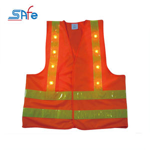 เสื้อกั๊ก LED สะท้อนแสงน้ำหนักเบาแบบปรับได้107แอนซิพร้อมโลโก้ออกแบบได้ตามต้องการและคุณสมบัติแฟลช LED - Product Image 3