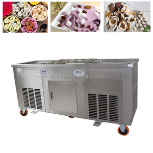 Máquina para hacer helados, rollos instantáneos de Tailandia, sartén doble cuadrada, máquina para hacer helados fritos, gran oferta con comida certificada CE - Product Image 4