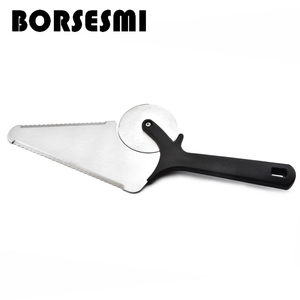 Creativo Multi funzione 2 in 1 pala per pizza in acciaio inox taglia pizza coltello rullo - Product Image 6