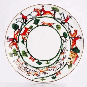 Occidentale vintage piatti e piatti in ceramica da 10.5 pollici per la decorazione