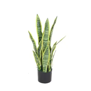 Planta Sanke Artificial de plástico falso, árbol de plantas, Sansevieria para decoración del hogar, oficina y jardín, gran oferta