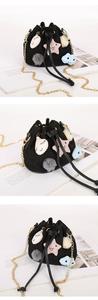 Fur Ball PU <strong>Leather</strong> <strong>Italy</strong> Handbag Straw Rattan Drawstring Knit Handbags Summer Women Bags Clear Crossbody Bag Ladies Handbag - Product Image 3