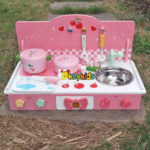 Ensemble de cuisine en bois pour filles, nouveau ensemble de cuisine en bois à la mode, ensemble de cuisine amusant pour filles W10C226, vente en gros - Product Image 2