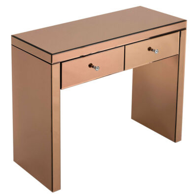 Rose Gold Mirrored Dressing Table - Stylish & Eco-friendly