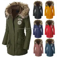 NEW Women's Warm Long Coat Fur Collar Hooded Jacket Slim Winter Parka Outwear ecowalson