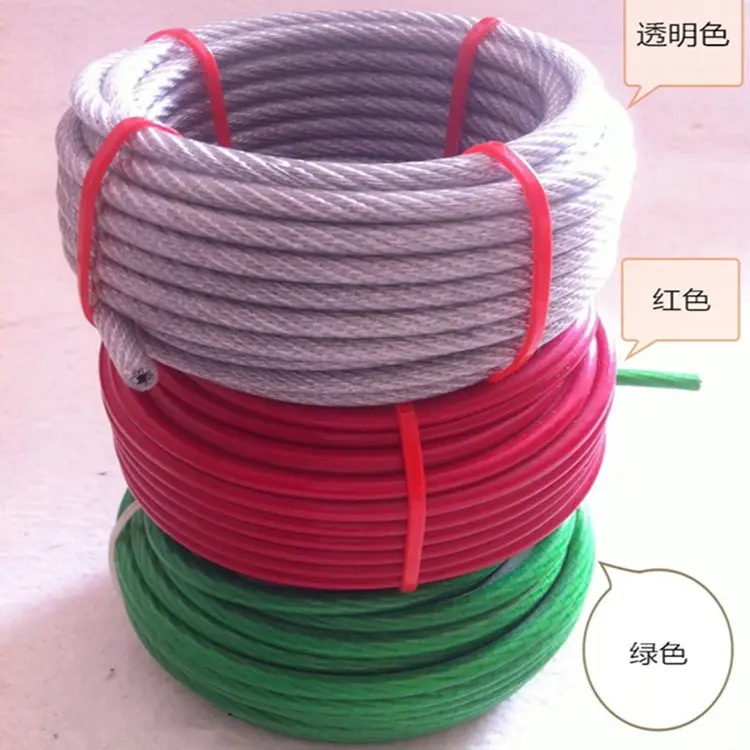 pvc nylon coated stainless steel wire rope 316 ss wire nylon