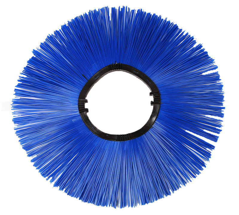 Four Pins Poly Waved Convoluted Wafer Brush For Driveway Cleaning Street Sweeper