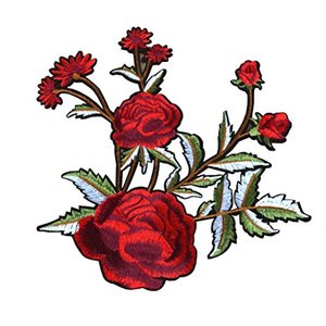 <span class=keywords><strong>A</strong></span> Pair Embroidered <span class=keywords><strong>Red</strong></span> Flower Applique <span class=keywords><strong>Patch</strong></span>、Vintage Floral <span class=keywords><strong>Patch</strong></span>ためClothing、Dress Decoration Appliques