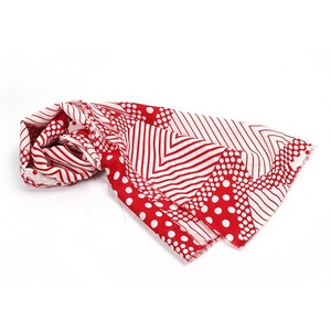 Mô Hình tùy chỉnh 150GSM Hình Học Không Thường Xuyên In Polyester Georgette Vải Với Dấu Chấm - Product Image 6