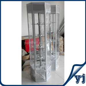 Lục giác xoay kính đứng Showcase hiển thị Showcase thuốc lá hiển thị dispentary tháp tủ kính - Product Image 2