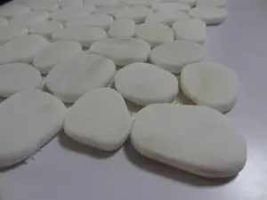 메쉬 모자이크 벽 타일 조약돌 자연 컷 조약돌 흰색 조약돌
