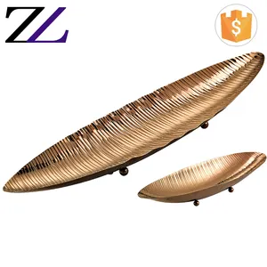 Équipement de restaurant arabe en Inde, prix bas, acier inoxydable, or <span class=keywords><strong>rose</strong></span>, laiton, buffet, métal martelé, plateau à fruits, nourriture, cuivre - Product Image 1