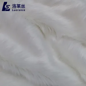 Nóng Bán Trắng 40-50Mm Cọc Faux Fur Vải