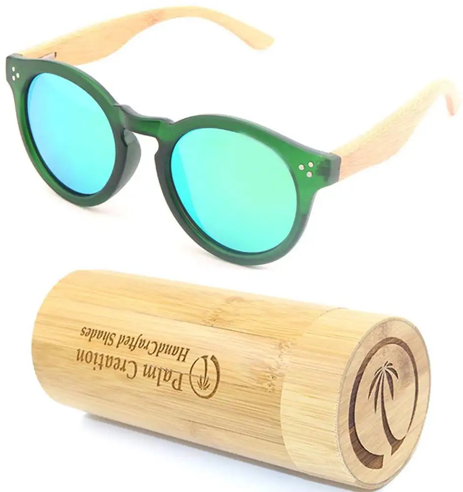 Vintage PC Frame Bamboo Sunglasses Wholesale Plastic frame bamboo sunglasses show China