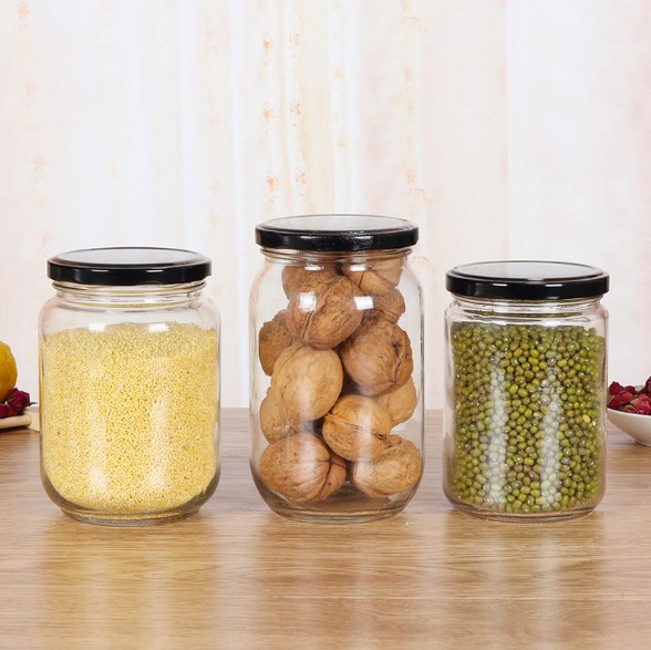 Glass Jar Honey Glass Factory Provide Food Honey Jam Pickle Clear Glass Container Jar With Lid