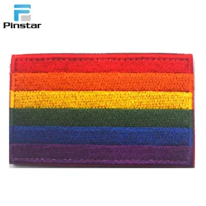 Parche bordado con aplique LGBT, Bandera de arco iris Gay Pride, lésbica