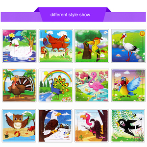 YF-X3021-2 i bambini giocano gioco di <span class=keywords><strong>puzzle</strong></span> educativi giocattoli di legno 9 pz uccelli jigsaw <span class=keywords><strong>puzzle</strong></span> di legno per bambini - Product Image 2