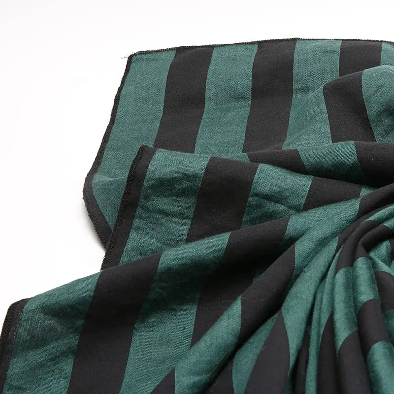 KEER TMAG126 Custom Wholesale stripe cotton linen jacquard fabric