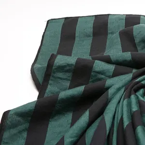 KEER TMAG126 Custom Wholesale stripe cotton linen jacquard fabric