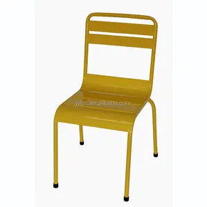 Silla de comedor de jardín de acero forjado apilable