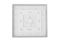 Pommeau de douche pluie carré LED moderne de 8 pouces en plastique avec capteur de température et robinets de salle de bain à changement automatique de 3 couleurs