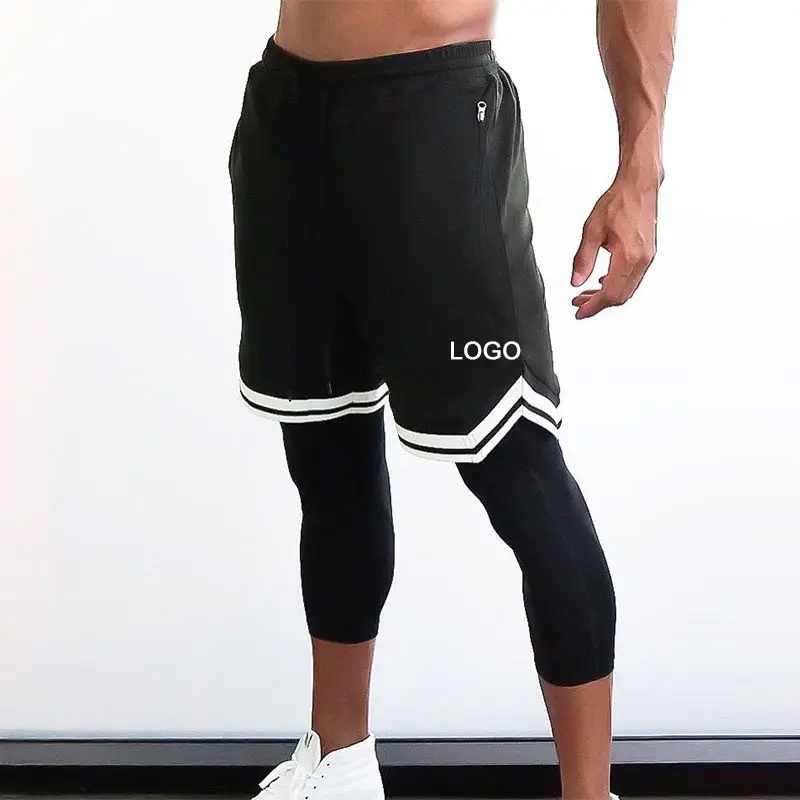 Shorts de corrida fitness masculino, logotipo personalizado masculino de 2019, para academia e corrida, com estampa de corrida, cor sólida