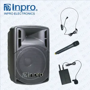Amplificador Activo para Conciertos al Aire Libre y Sistemas de Sonido de Teatro en Casa, Portátil, 300W, 15 Pulgadas, Micrófono Inalámbrico, Altavoz con Luz LED - Product Image 1