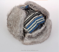 Venta al por mayor, Ushanka rusa, novedad, invierno, piel sintética forrada, Poly Trooper Aviator, gorra de esquí de Bombardero