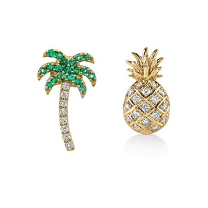 Brincos de verão, joias esmeralda palmeira prata 18k ouro design para meninas - Product Image 5