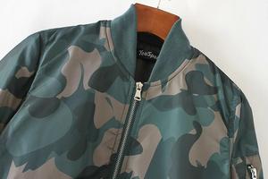 2019 de moda al por mayor de la ropa de las mujeres de invierno Camo Bomber chaqueta - Product Image 3