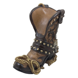 <span class=keywords><strong>Porte</strong></span>-<span class=keywords><strong>bouteille</strong></span> de vin en résine en forme de botte de cowboy <span class=keywords><strong>vintage</strong></span> - Product Image 2
