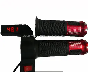 Acelerador de piezas de bicicleta eléctrica para motor eléctrico con indicador de baterí<span class=keywords><strong>a</strong></span> de pantalla LCD e interruptor de encendido y apagado y voltaje de lectura Digital - Product Image 1