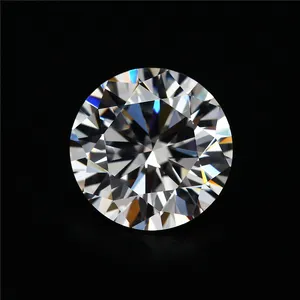 wuzhou jiangyuan Wholesale Synthetic Gemstone D color White Round brilliant Cut Loose Moissanite