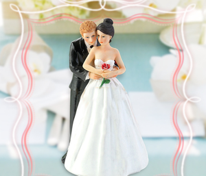 SUPER OFFERTA Statuetta Romantica per Torta Nuziale in RESINA Statua Coppia di Sposi Innamorati - Product Image 2