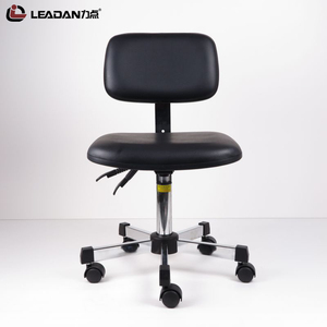 Sedia <span class=keywords><strong>esd</strong></span> da ufficio ospedaliera in pelle pu antistatica nera o blu LEADAN - Product Image 1