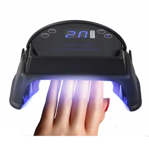 2018 Заводская профессиональная светодиодная Сушилка для ногтей УФ светодиодная лампа для ногтей 64 Вт перезаряжаемая для гель-лака с портативной ручкой