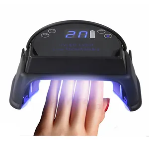 2018 fabriek professionele nail led droger uv led nail lamp 64 w oplaadbare voor gel polish Met draagbare handvat