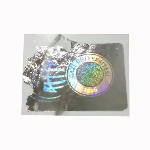 One time use 3D laser hologram label sticker with strong adhesive