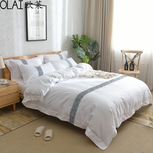 Chinois usine <span class=keywords><strong>Moins</strong></span> <span class=keywords><strong>Cher</strong></span> Textile de Maison Ensembles de Literie, 63 "* 95" Dubaï hôtel ensemble de literie draps, 400 t couette - Product Image 3