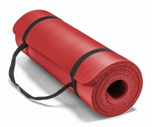 Extra Dikke 15Mm Antislip Nbr Foam <span class=keywords><strong>Yoga</strong></span> <span class=keywords><strong>Mat</strong></span> Duurzaam En Milieuvriendelijk Met Draagriem