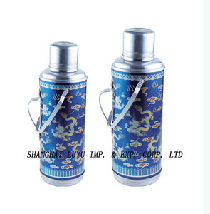 Traditionele Draagbare Nostalgische Warmwaterkruik <span class=keywords><strong>Retro</strong></span> Thermische Isolatie Potfles Aluminium Omhulsel 2l 3.2l Metalen Vacuümkolf - Product Image 6