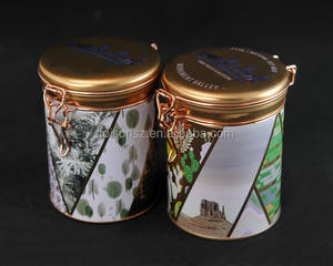 Caja de hojalata hermética de metal con hebilla Cajas de hojalata herméticas de plástico - Product Image 1