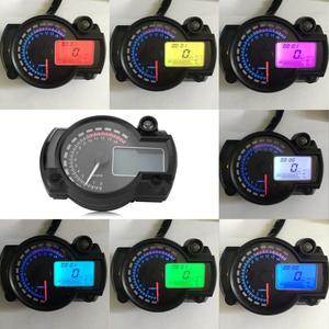 Motocicleta Digital Colorido LCD Velocímetro Odómetro Tacómetro <span class=keywords><strong>Sensor</strong></span> de Velocidad 7 Color Pantalla Medidor de Nivel de Aceite Accesorios - Product Image 2