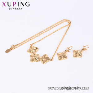 Xuping-Conjunto de joyería de <span class=keywords><strong>oro</strong></span> con forma de flor cuadrada, imán de pozo de alta potencia de <span class=keywords><strong>recompra</strong></span>, 64577 - Product Image 2